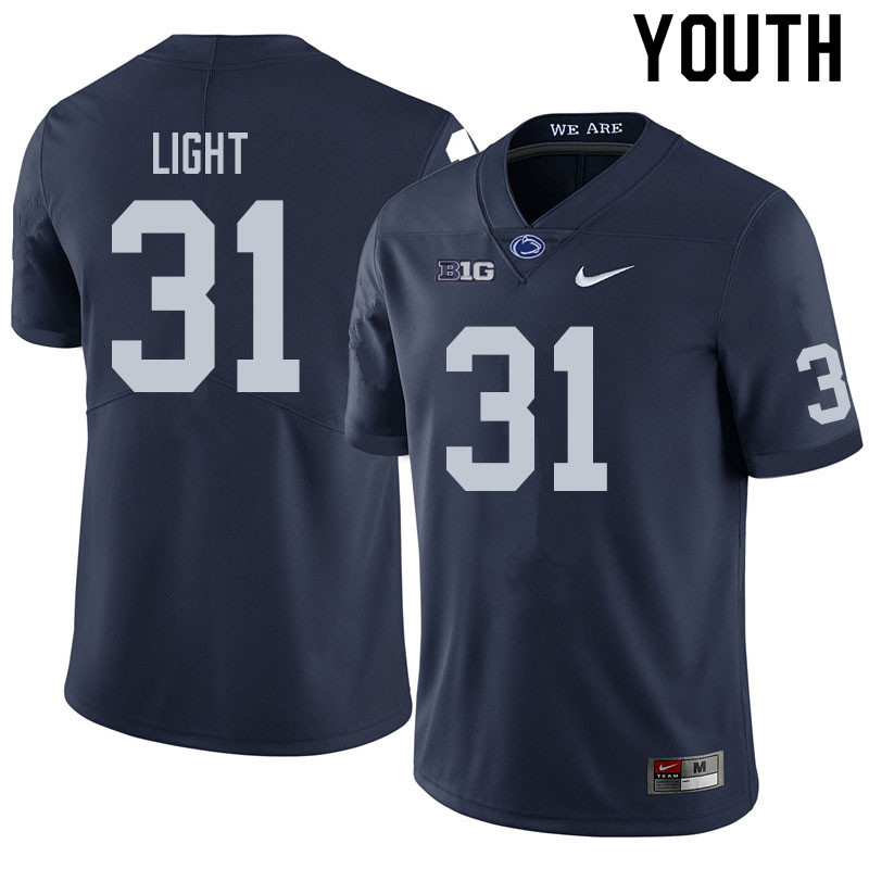 NCAA Nike Youth Penn State Nittany Lions Denver Light #31 College Football Authentic Navy Stitched Jersey DPG7298HP